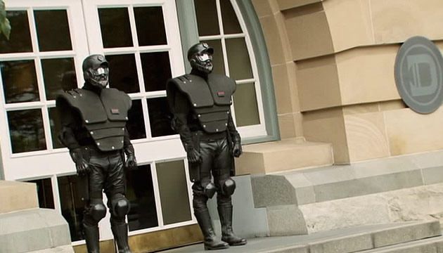 CCPC guarding the Departments front entrance