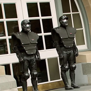 CCPC guarding the Departments front entrance